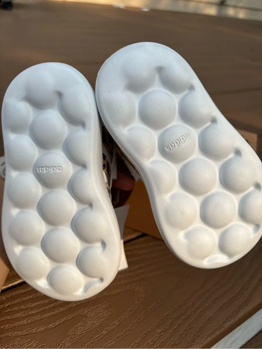 adidas White Kids Sneakers with Leopard-Print Stripes